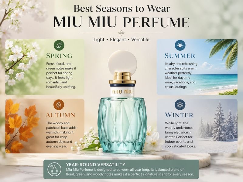 Miu Miu Perfume best seasons to wear including spring summer autumn and winter guide