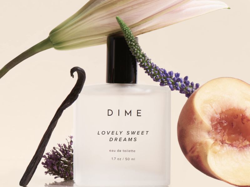Dime Perfume fragrance notes including citrus floral and musk ingredients