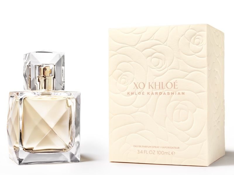 Khloé Kardashian Perfume luxury fragrance bottle with floral accents, vanilla and amber notes, elegant feminine design