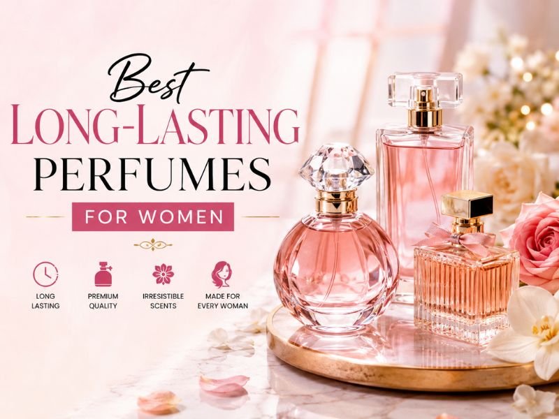 Long-lasting perfume for women with vanilla, amber, and musk notes