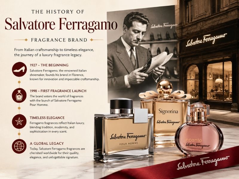 History of Salvatore Ferragamo fragrance brand collection