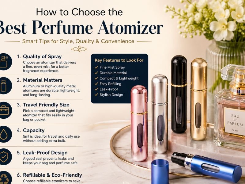 Best perfume atomizer sizes including 2ml 5ml 8ml and 10ml refillable bottles