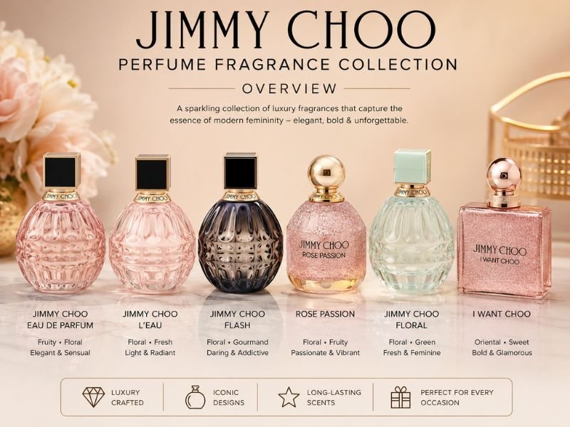 Best Jimmy Choo Perfume Fragrance collection including Eau de Parfum, I Want Choo, Blossom, Fever and Floral