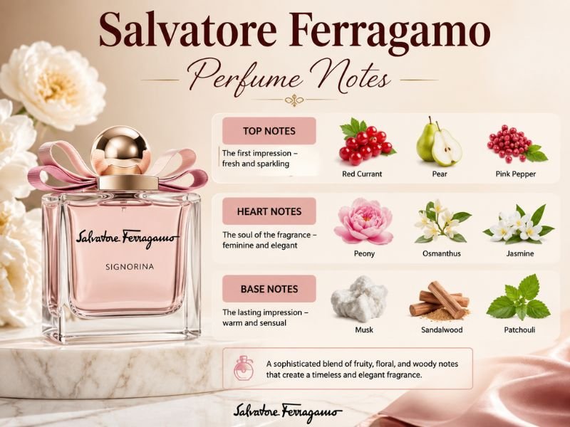 Salvatore Ferragamo perfume fragrance notes top middle base