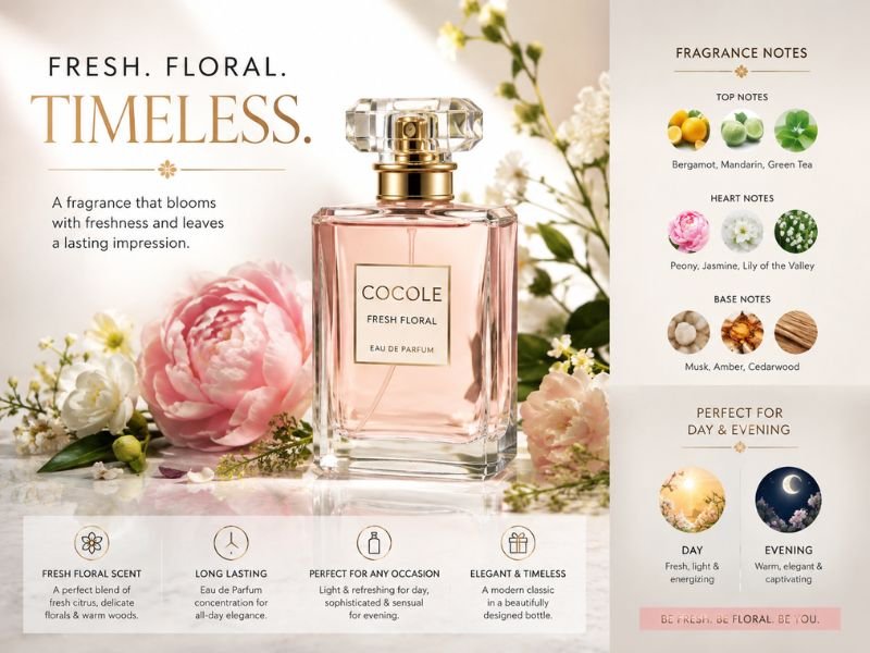 Floral perfume for different occasions and seasons