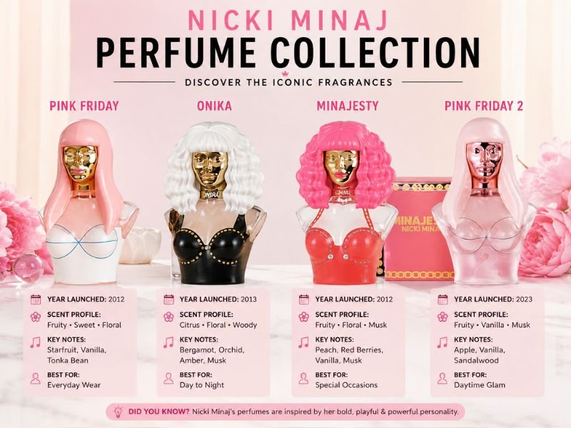 Best Nicki Minaj perfumes including Pink Friday and Onika