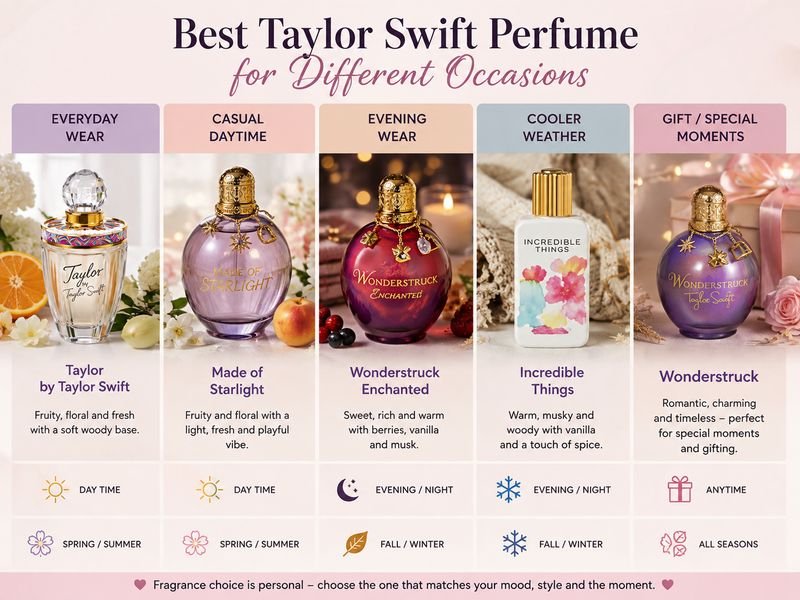 Best Taylor Swift perfume for different occasions and seasons