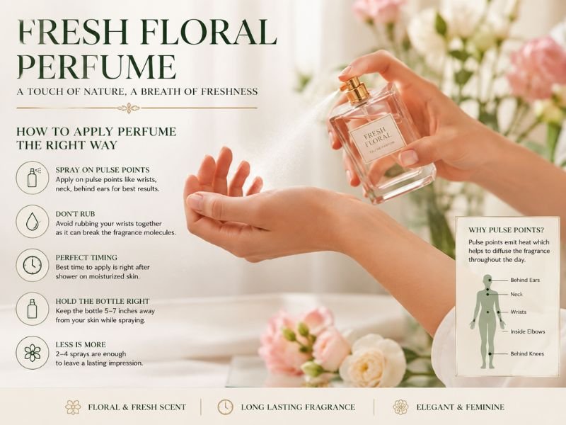 How to apply floral perfume correctly on the wrist