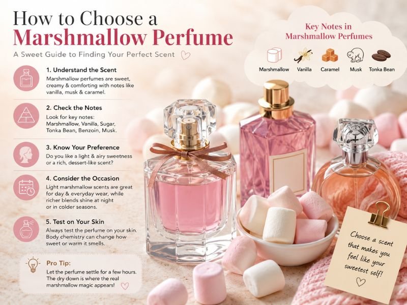 How to choose a marshmallow perfume with vanilla fruity and creamy notes