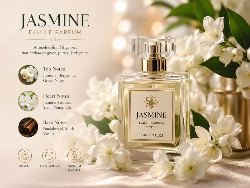 Jasmine perfumes for women with elegant white floral fragrance