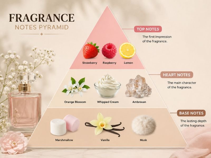 Marshmallow Blush Perfume notes of strawberry raspberry marshmallow and vanilla