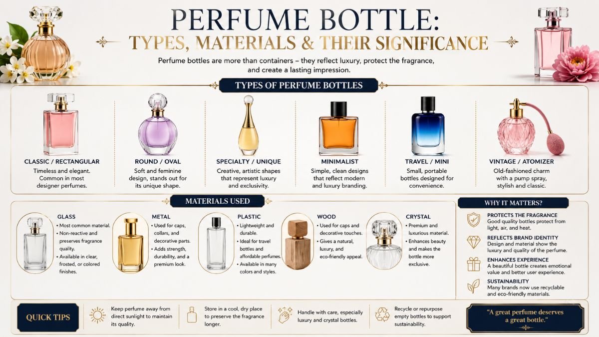 Perfume bottle collection with elegant glass designs