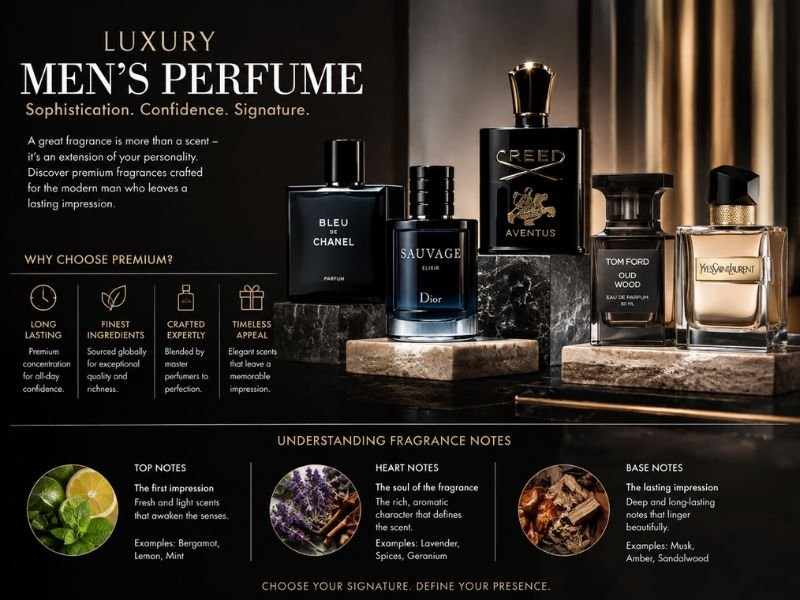Top 10 perfume brands for male luxury fragrance collection