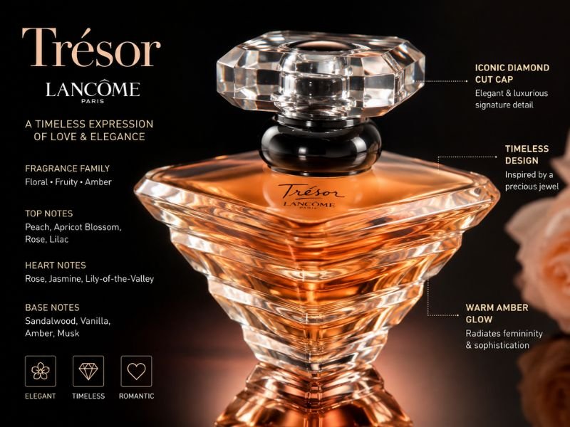 Tresor Perfume bottle design by Lancôme