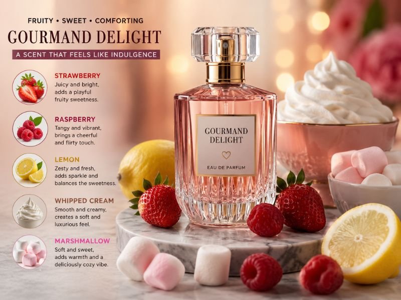 Marshmallow Blush Perfume with strawberry raspberry lemon and marshmallow