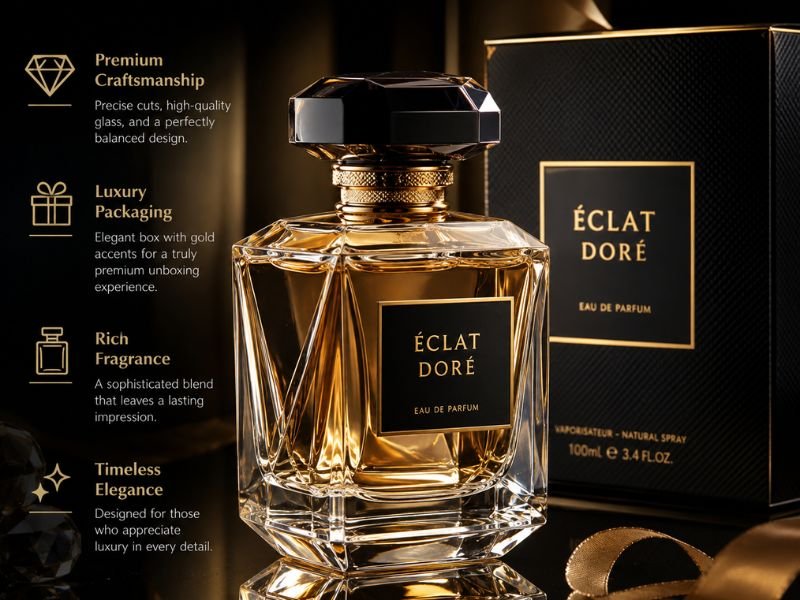 luxury men's perfume bottle with premium presentation