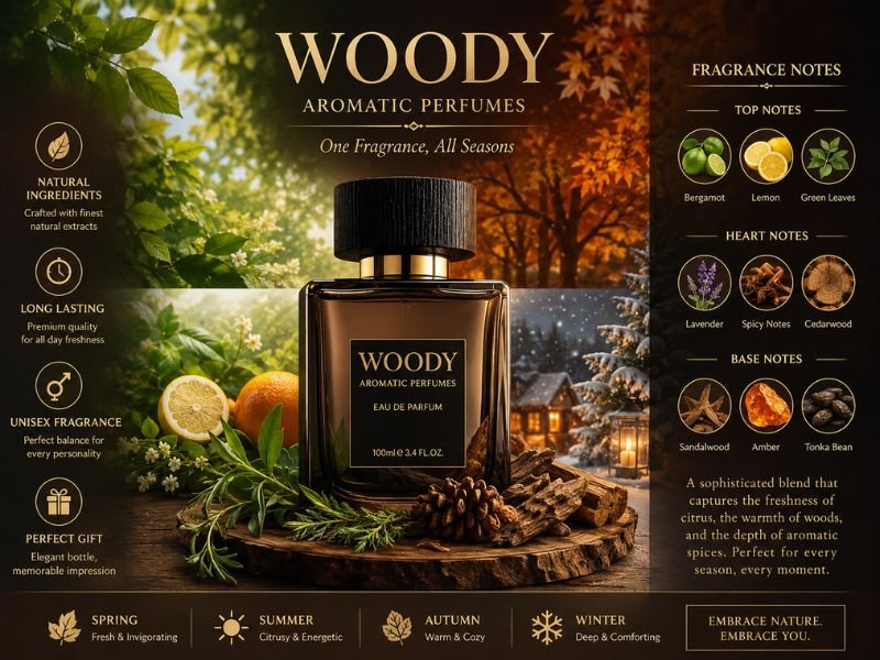 Best seasons and occasions for woody aromatic perfumes