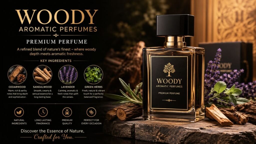 Woody Aromatic Perfumes with woody and aromatic fragrance notes