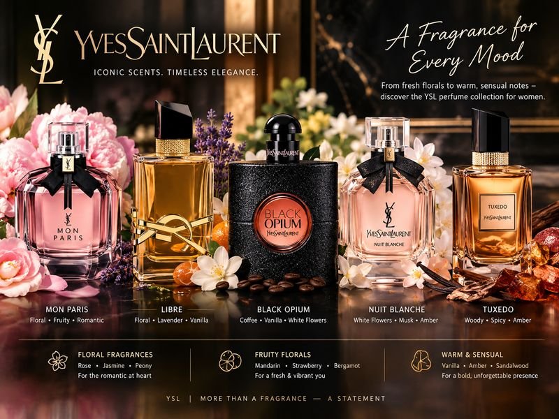 Popular Women’s Perfume Yves Saint Laurent fragrance collection