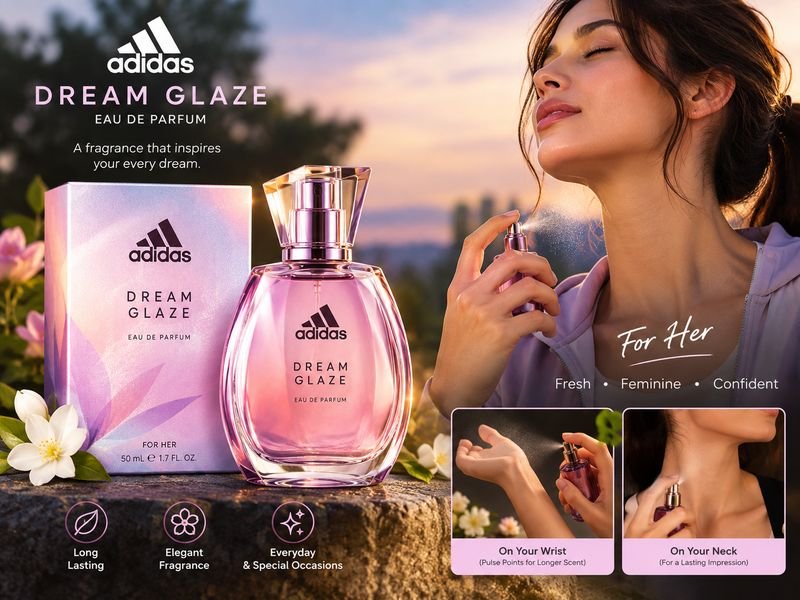 Adidas Dream Glaze Eau de Parfum perfume application