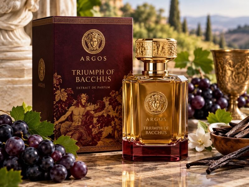 Argos Triumph of Bacchus perfume bottle and packaging buying guide