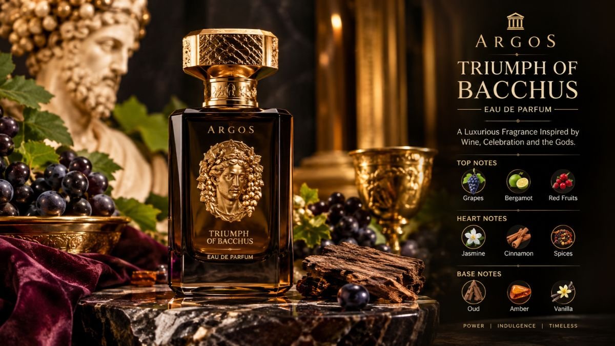 Argos Triumph of Bacchus perfume bottle luxury fragrance review