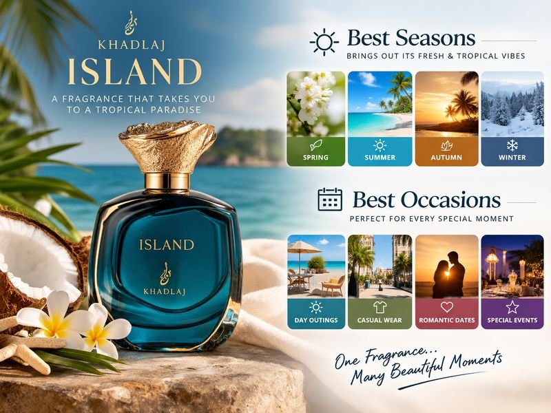 Khadlaj Island tropical fragrance for summer spring and outdoor occasions
