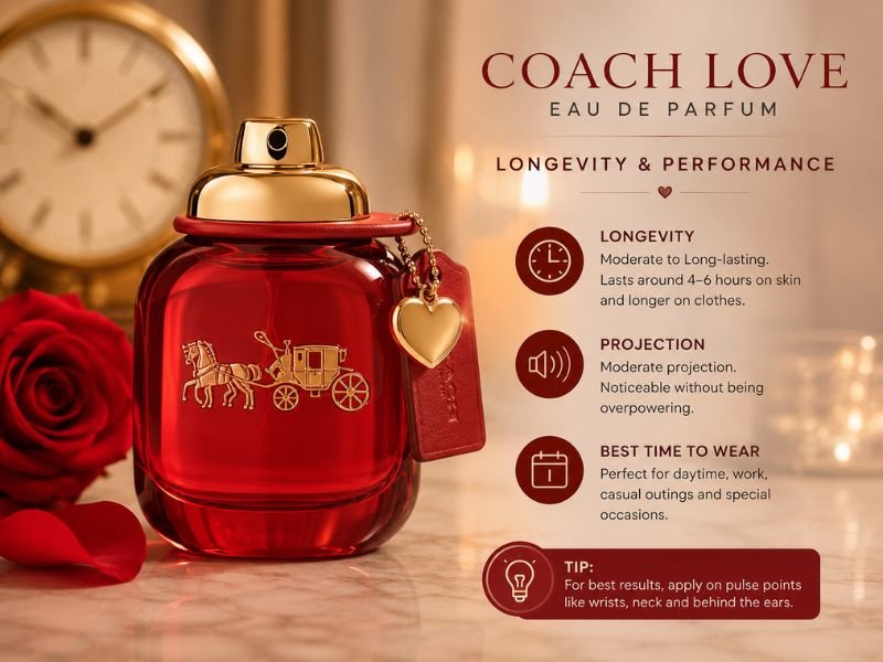 Coach Love Perfume longevity and fragrance performance