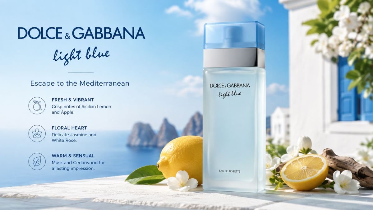 Dolce and Gabbana Light Blue perfume bottle