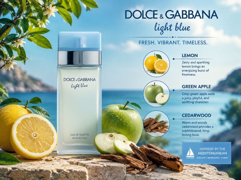 Dolce and Gabbana Light Blue fragrance notes