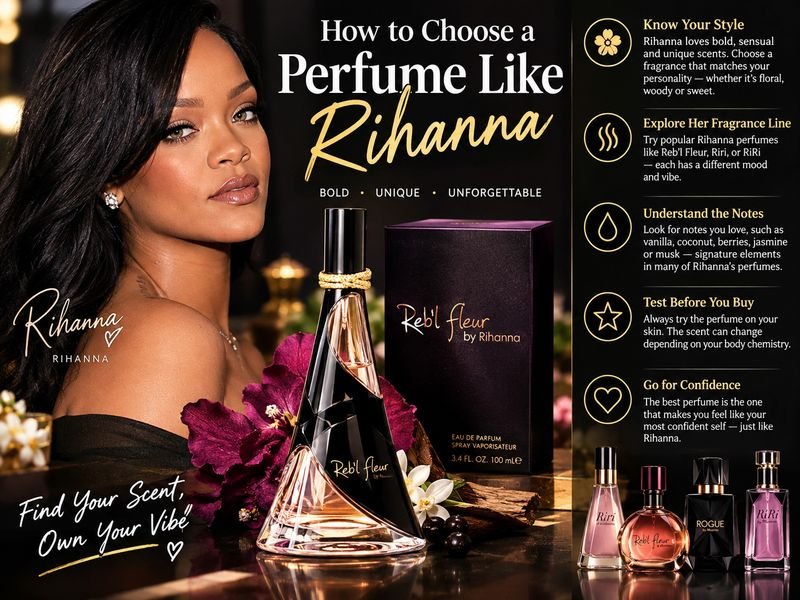 Sweet floral and warm fragrance notes inspired by Rihanna perfume style