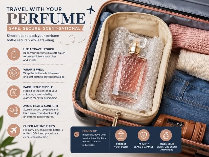 how to store perfume when traveling