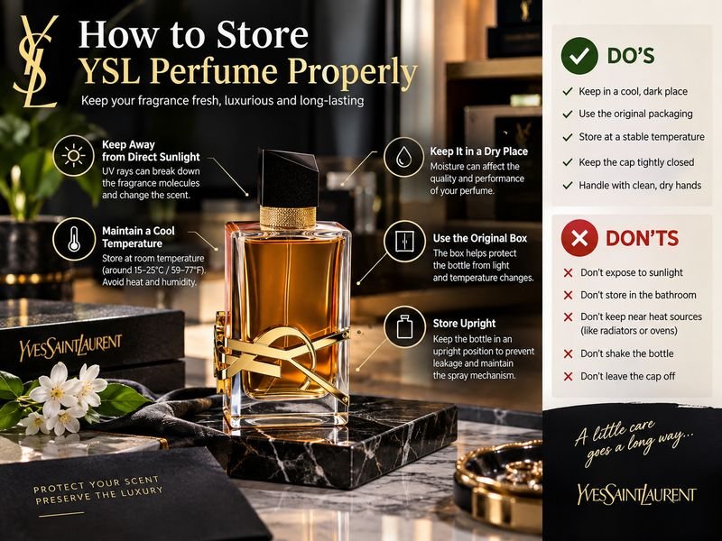 How to store Yves Saint Laurent perfume properly