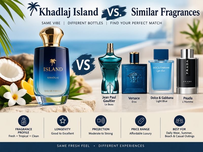 Khadlaj Island compared with Jean Paul Gaultier Le Beau Le Parfum