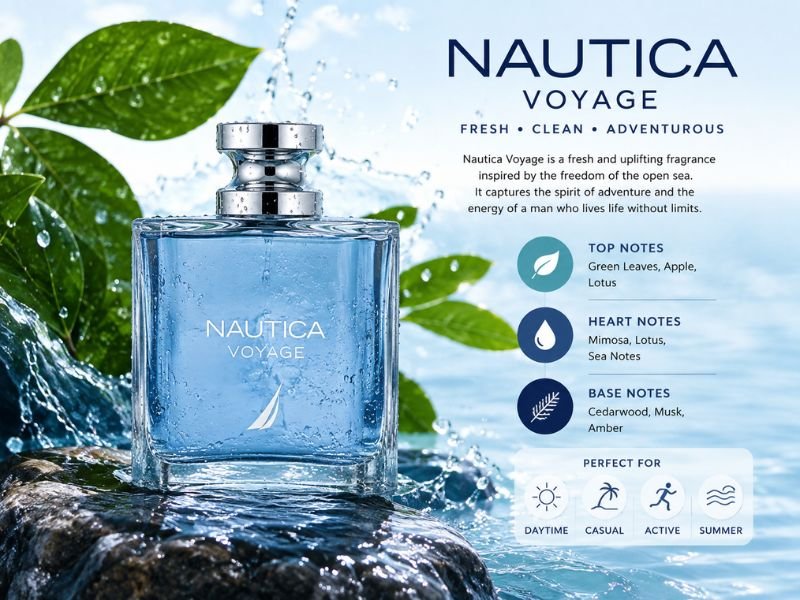 Nautica Voyage aquatic and fresh fragrance profile