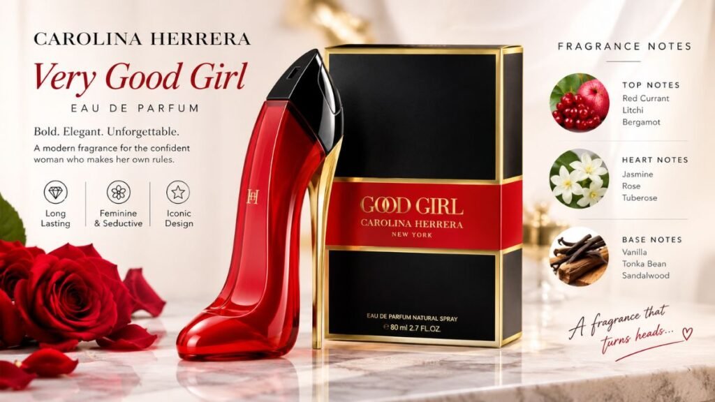 Very Good Girl Perfume by Carolina Herrera red stiletto bottle