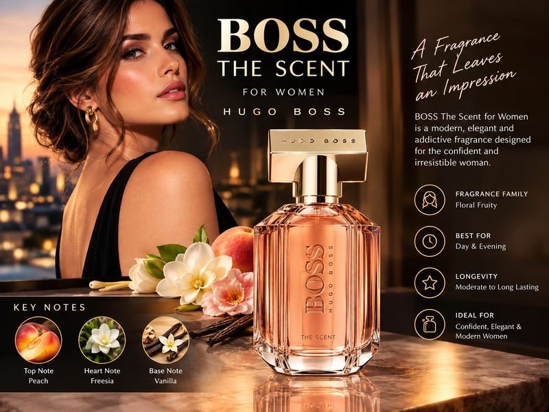 Hugo Boss The Scent for Her Eau de Parfum bottle and packaging
