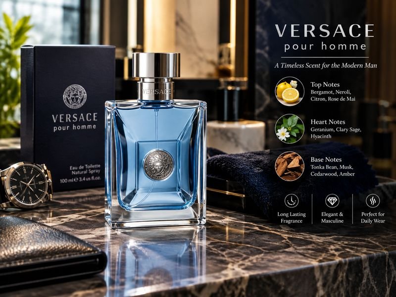 Versace Pour Homme men's fragrance bottle