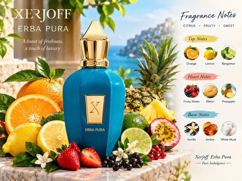 Xerjoff Erba Pura notes with citrus and fruity accords