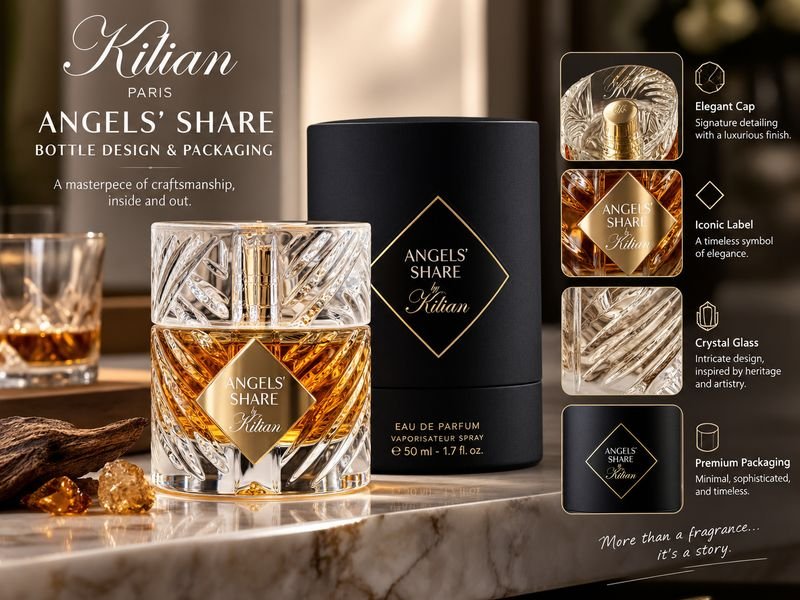 Angels’ Share bottle design and luxury perfume packaging