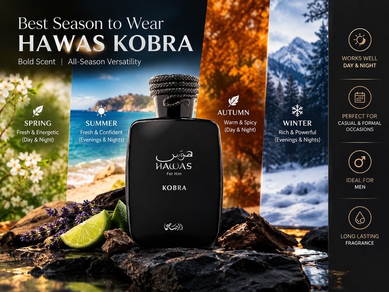 Hawas Kobra fresh citrus fragrance for spring and summer wear
