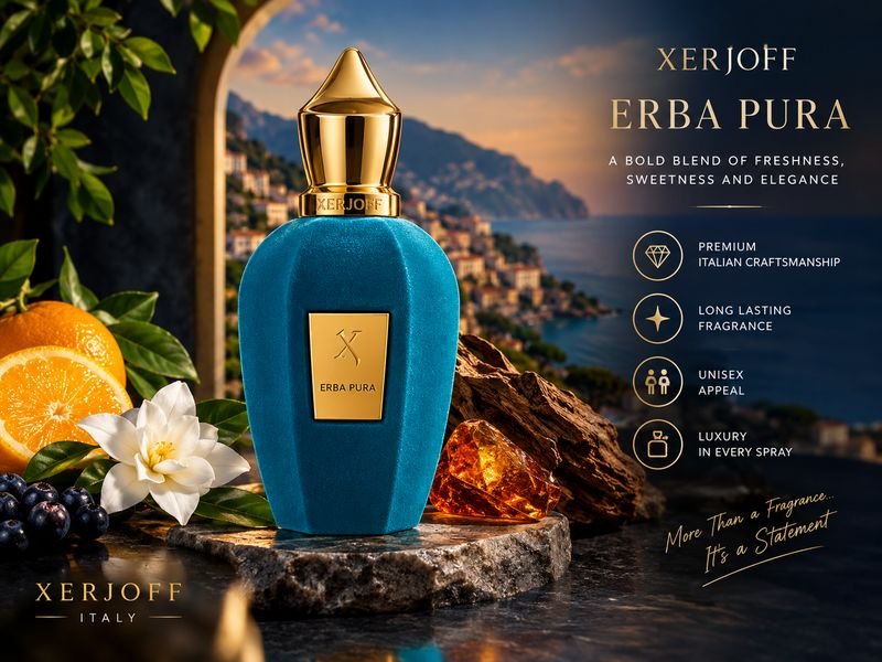 Erba Pura notes including citrus fruit musk and vanilla
