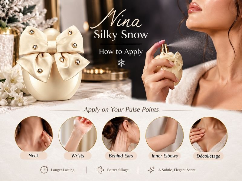 How to apply NINA RICCI Nina Silky Snow perfume correctly for a fresh fragrance experience