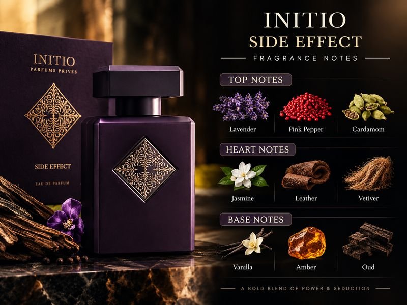 Rum vanilla tobacco and cinnamon inspired notes of Initio Side Effect