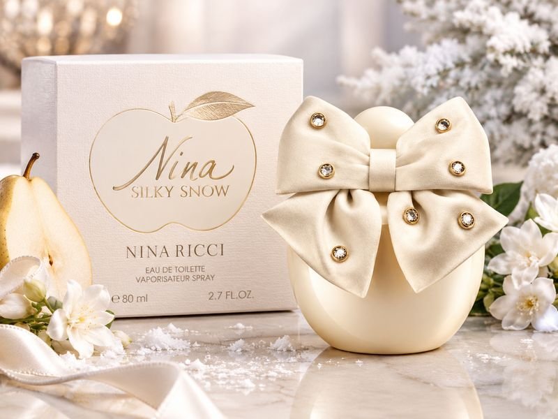 Nina Ricci Nina Silky Snow Eau de Toilette bottle presentation