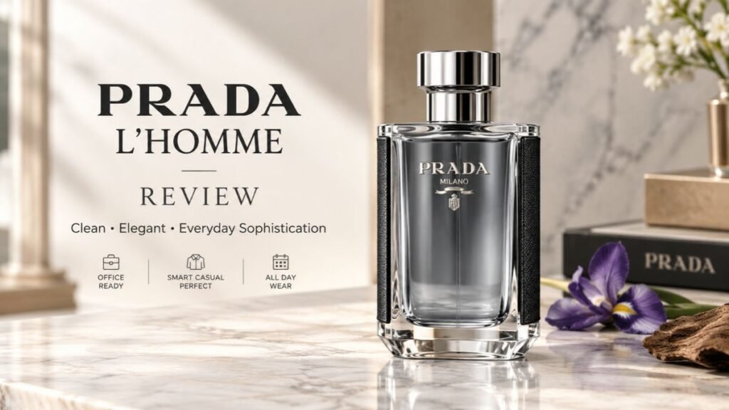 Prada L’Homme Eau de Toilette perfume bottle and packaging