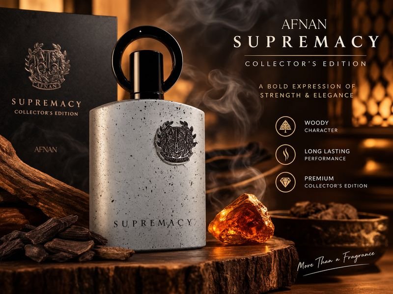 Woody smoky scent profile of Afnan Supremacy Collector's Edition