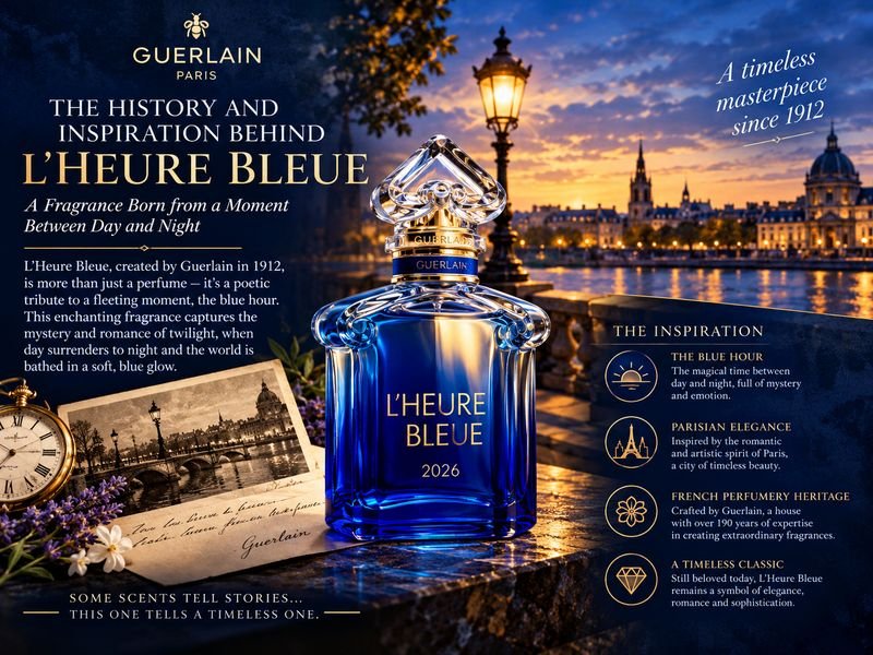 Paris Pont Neuf at blue hour inspiring L'Heure Bleue by Guerlain
