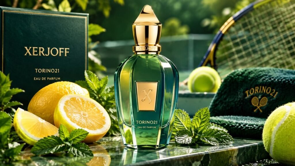 Torino21 by Xerjoff perfume bottle with fresh green and citrus elements