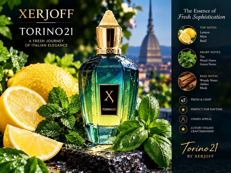 Torino21 opening with lemon mint and basil fragrance notes